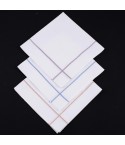 Set da 12 fazzoletti rigati in 100% cotone 39 x 39