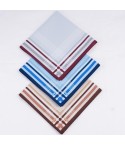 Set di 12 fazzoletti da naso a fantasia rigata 100% cotone 