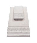 Vingi set asciugamani viso + ospite cotone Rubino panna