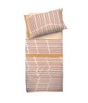 Completo letto Pompea Rule lenzuola sopra sotto con angoli federa arancione
