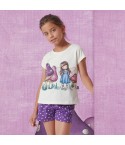 Pigiama bambina estivo Santoro Gorjuss 55629 cotone viola