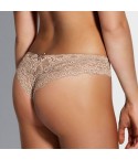 Slip brasiliana SièLei 1777 in pizzo floreale con punto luce dietro