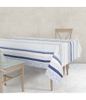 Tovaglia in twill di cotone Sommaruga Siesta fantasia celeste C