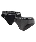 Slip Uomo in cotone elastico con logo Juventus B2YJU11051 2 pezzi