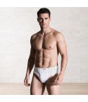 Slip uomo Marc Luis 453 bianco a fantasia cotone 6 pezzi