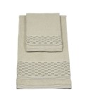 Vingi set asciugamani viso + ospite cotone Sophia verde oliva