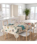 Tovaglia antimacchia stampa conchiglie e pesci Zambaiti spotty swim