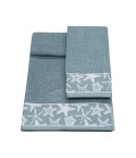 Vingi set asciugamani viso + ospite Star verde