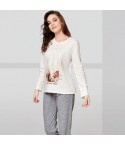 Pigiama donna serafino caldo cotone Infiore SWR1478