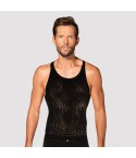 Canotta uomo sexy lavorata semitrasparente Obsessive T103 tank top