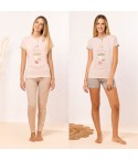 Pigiama Donna Tris con Doppio Pantalone Irge TD50
