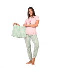 Pigiama donna tris con pantaloncino + pantalone lungo Irge TD54