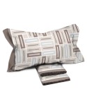 Completo letto Pompea Teti lenzuola sopra sotto con angoli federa beige
