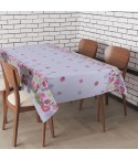Tovaglia fantasia fiorata grigio Preziosa rasatello Thango 
