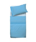 Completo letto Pompea Tidy lenzuola sopra sotto con angoli federa azzurro