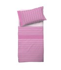 Completo letto Pompea Tidy lenzuola sopra sotto con angoli federa rosa