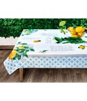Tovaglia Vingi Tiffany cotone cod.05 con limoni e frasi