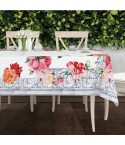 Tovaglia Vingi Tiffany cod.23 fantasia rose cotone
