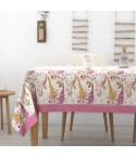 Tovaglia in cotone campanelle margherite Alba Vanilla Irge rosa