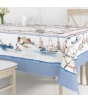 Tovaglia Vingi Tiffany cod.14 fantasia barche a vela cotone