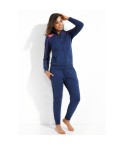Tuta donna Lotto LA5003 cotone primaverile blu