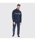 Pigiama uomo in caldo pile coral scollo a serafino Nazzareno Gabrielli U5025