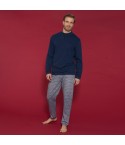 Pigiama uomo 100% caldo cotone a collo alto Ragno U842N0