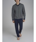 Pigiama uomo scollo a V interlock Ragno U961N2