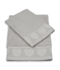 Vingi set asciugamani viso + ospite cotone Valentina perla