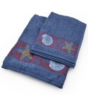Vingi set asciugamani viso e ospite Sidney blu