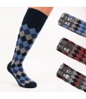 Calze lunghe uomo Enrico Coveri 328 rombi caldo cotone 3 pz Var. B