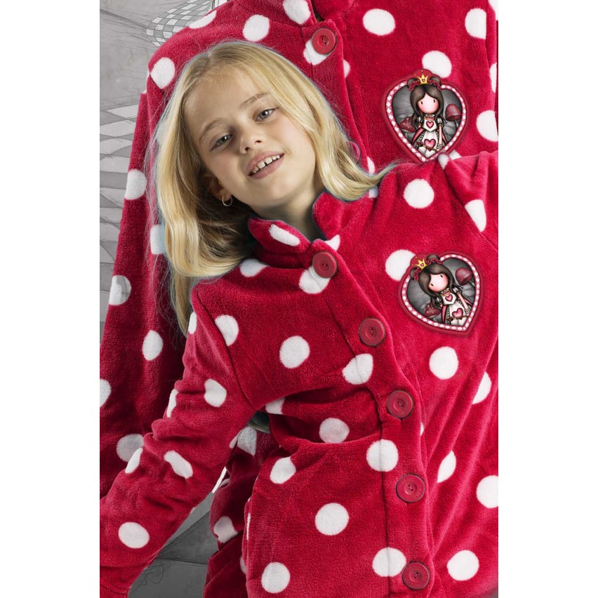 Vestaglia bambina Santoro Gorjuss 57539 caldo pile coral
