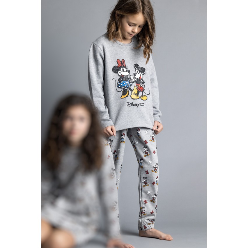 Pigiama bambina Disney topolino minnie 60627 caldo cotone