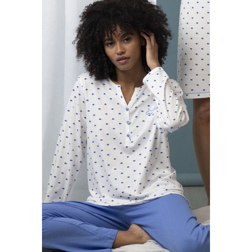 Pigiama lungo donna cotone Admas 62038