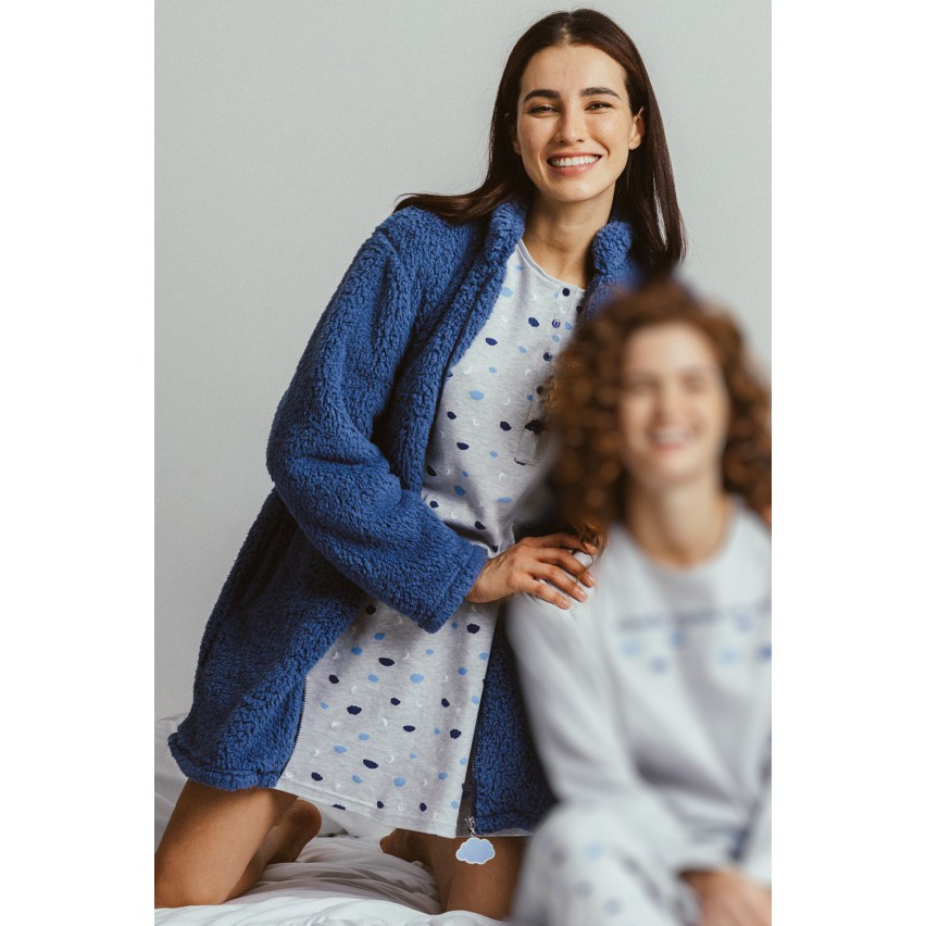 Giacca da camera vestaglia in sherpa donna Admas 67018