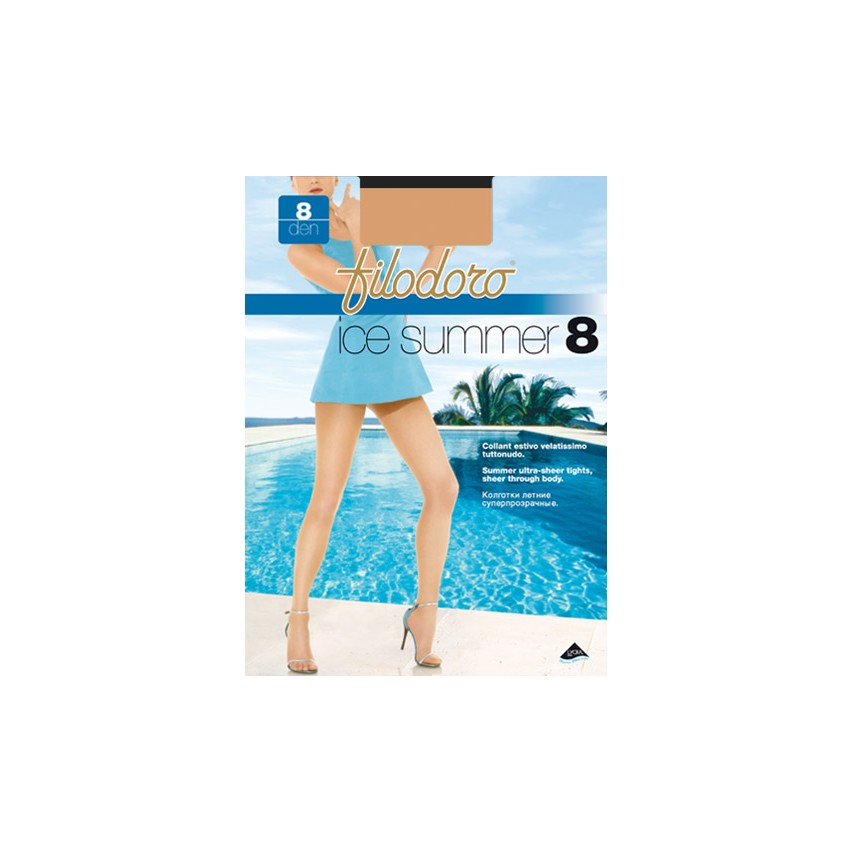 Collant tutto nudo velatissimo estivo Filodoro ice summer 8 den 6 paia