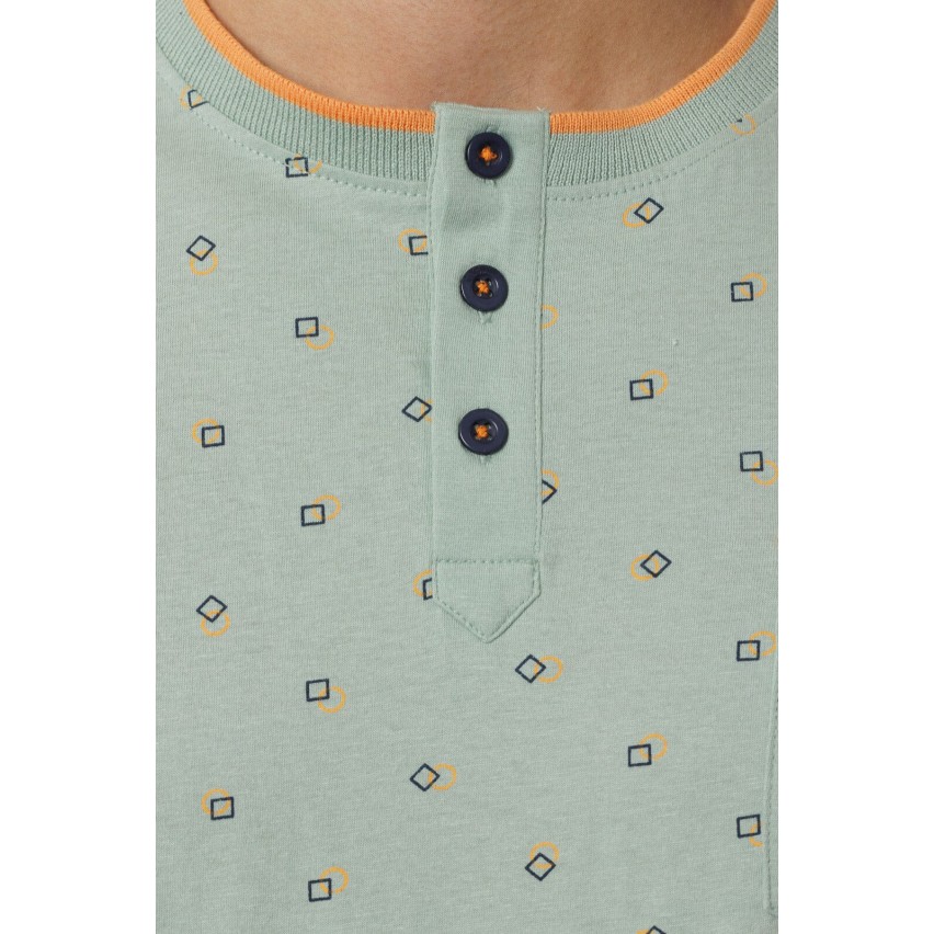 Pigiama uomo 100% cotone Cippi 0479-S23 salvia blu