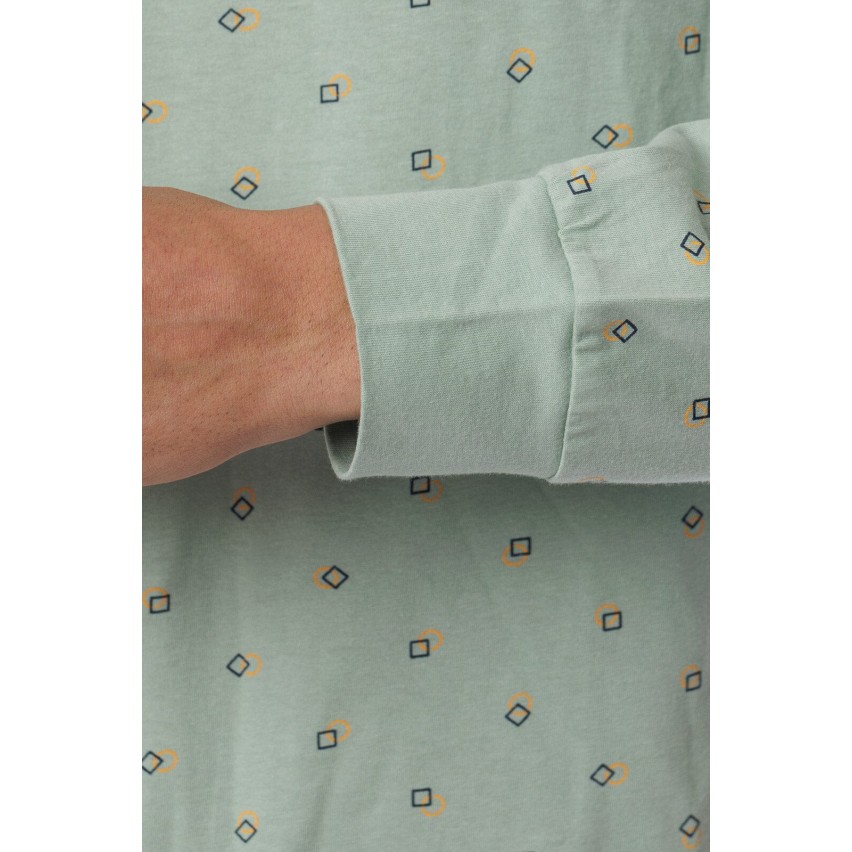 Pigiama uomo 100% cotone Cippi 0479-S23 salvia blu