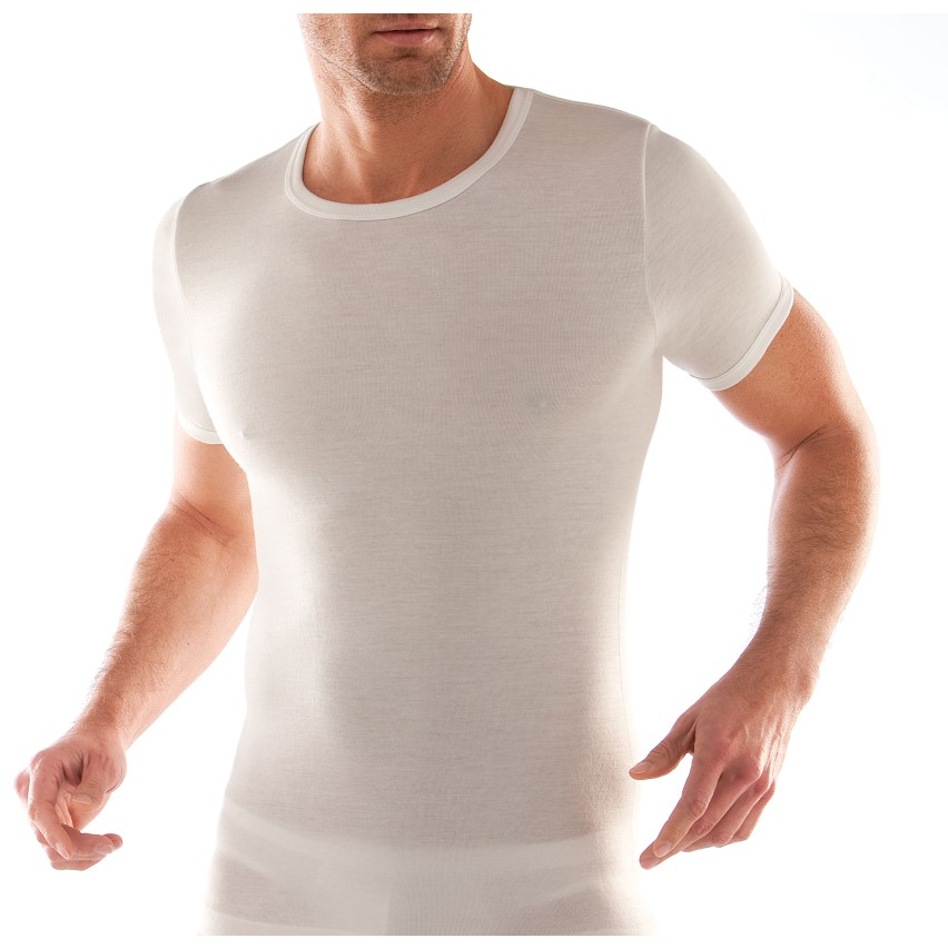Maglia intima uomo girocollo Liabel mezza manica lana cotone 0532123