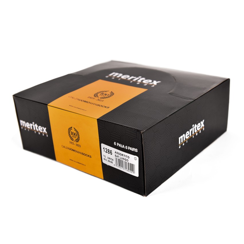 Set Calze lunghe assortite caldo cotone Meritex centenario 6 paia 