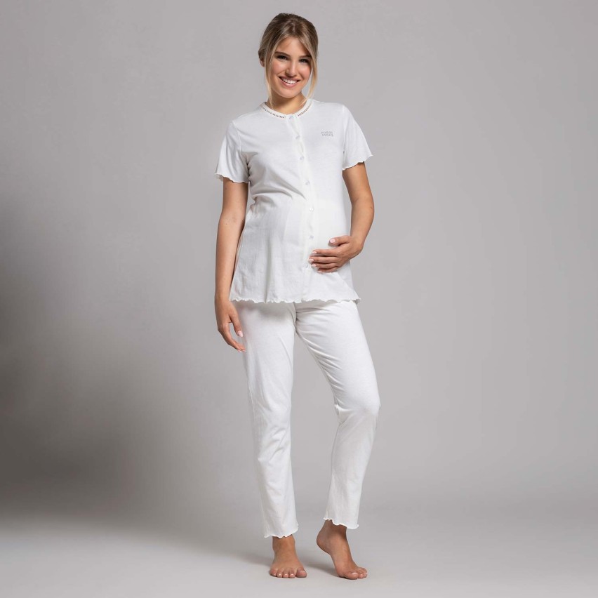 Pigiama donna premaman maglia aperta Biancaluna 26D21304