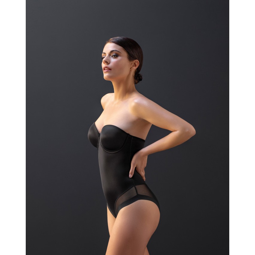 Body con ferretto bretelline sganciabili coppa C Selene Miranda
