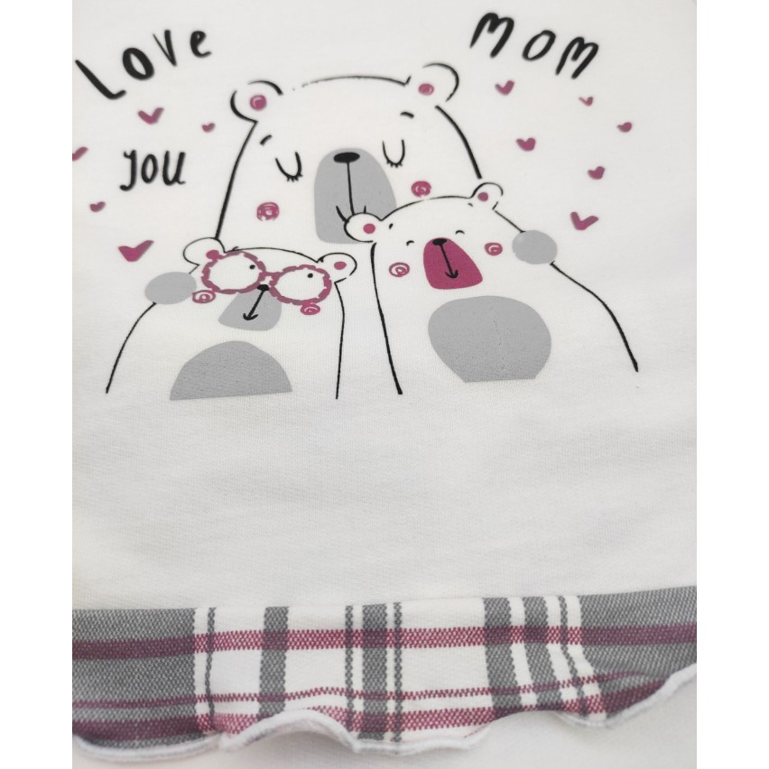 Pigiama neonata Gary H10022 in cotone felpato
