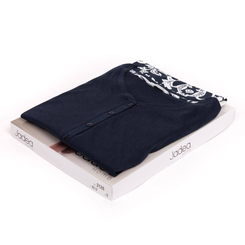 Pigiama donna estivo cotone Jadea 3126 blu