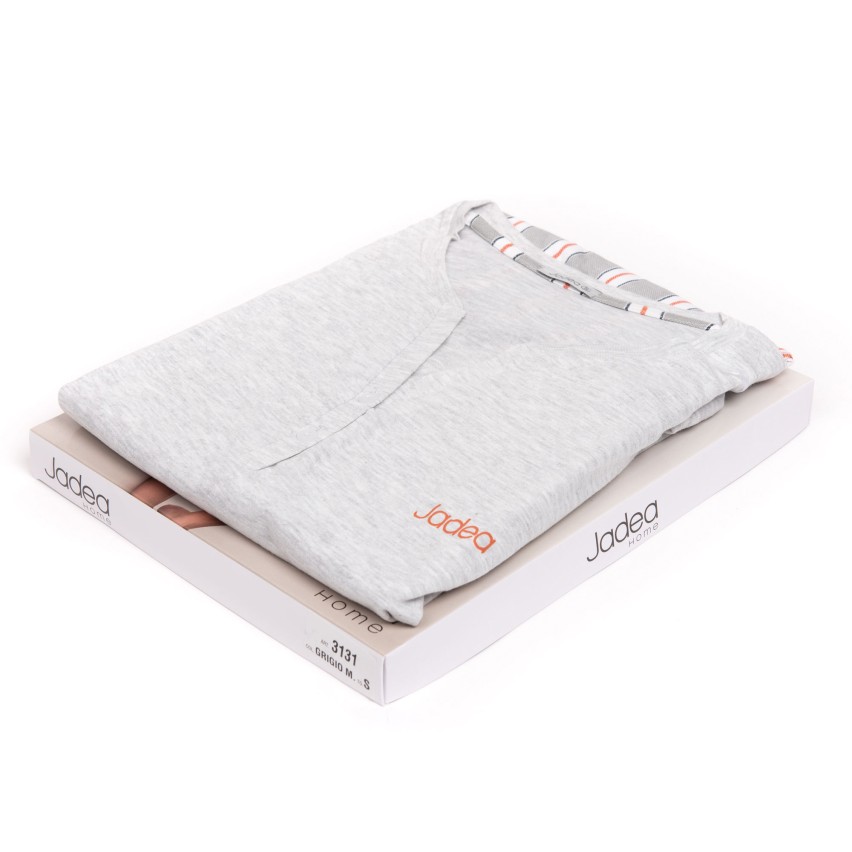 Pigiama donna estivo Jadea 3131 corto cotone grigio melange