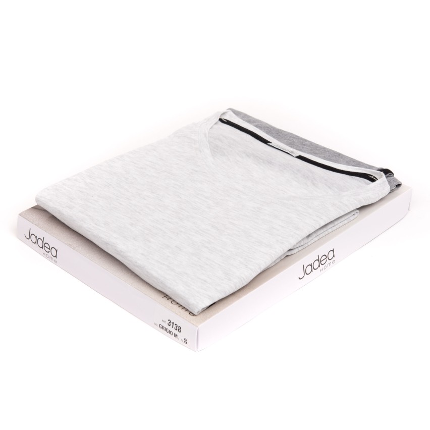 Pigiama donna estivo Jadea 3138 cotone modal grigio melange