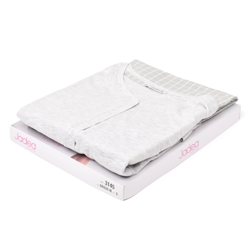 Pigiama donna estivo cotone Jadea 3145 grigio melange