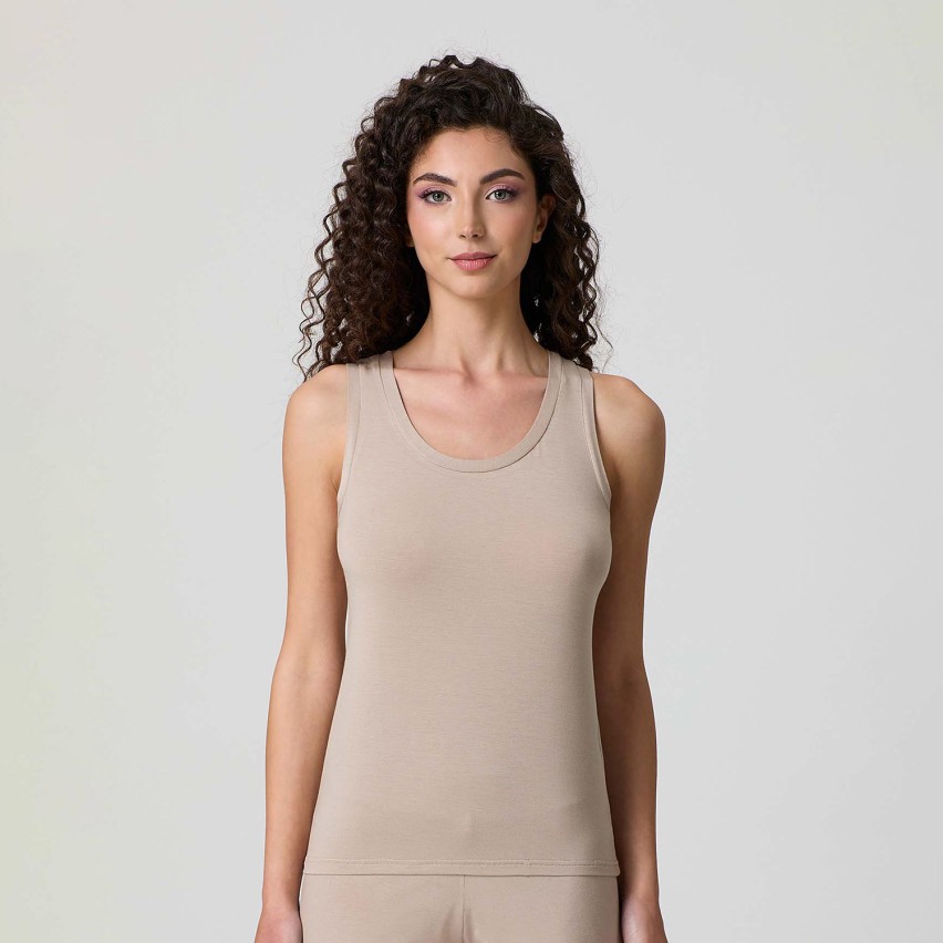 Canotta donna spalla larga micromodal elasticizzato Jadea 3187