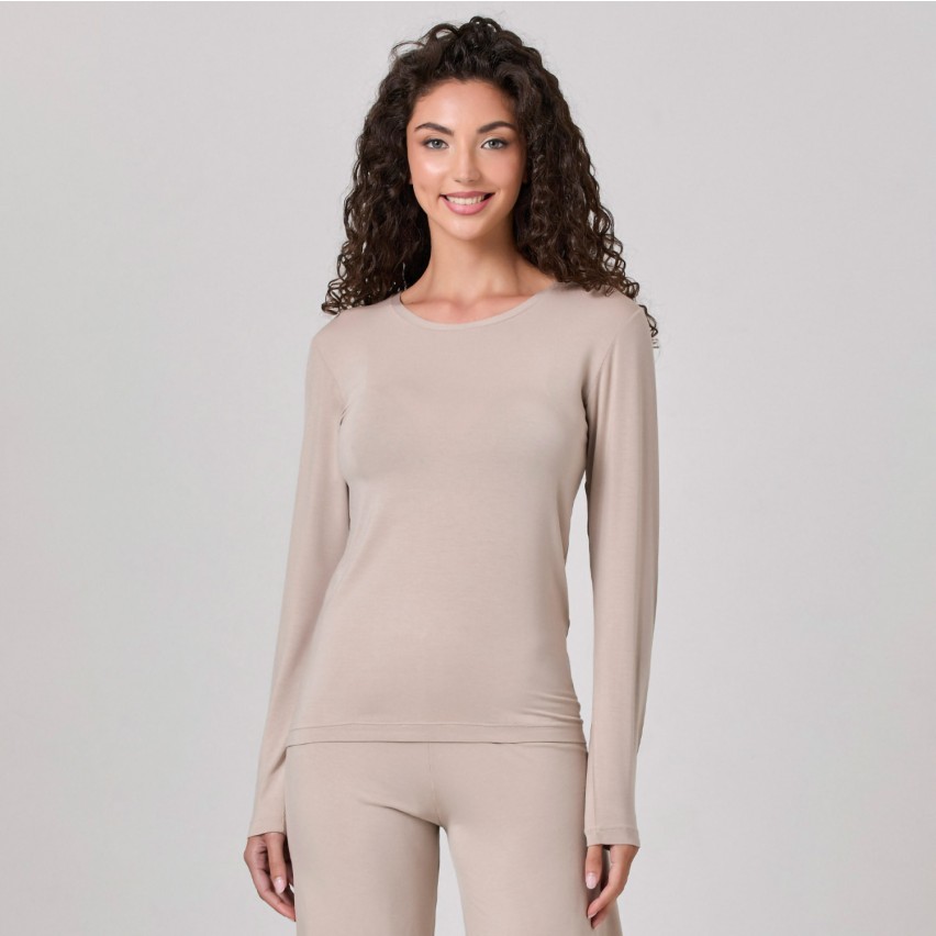Maglia donna manica lunga micromodal elasticizzato Jadea 3311
