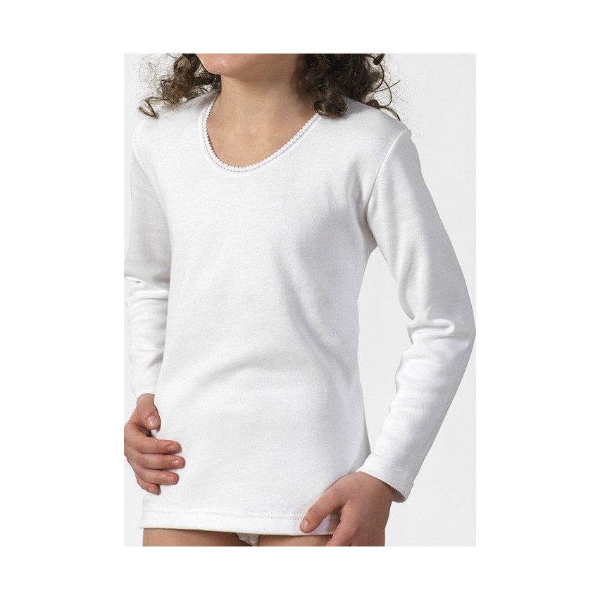 Maglia bambina Snelly 4045c manica lunga caldo cotone 